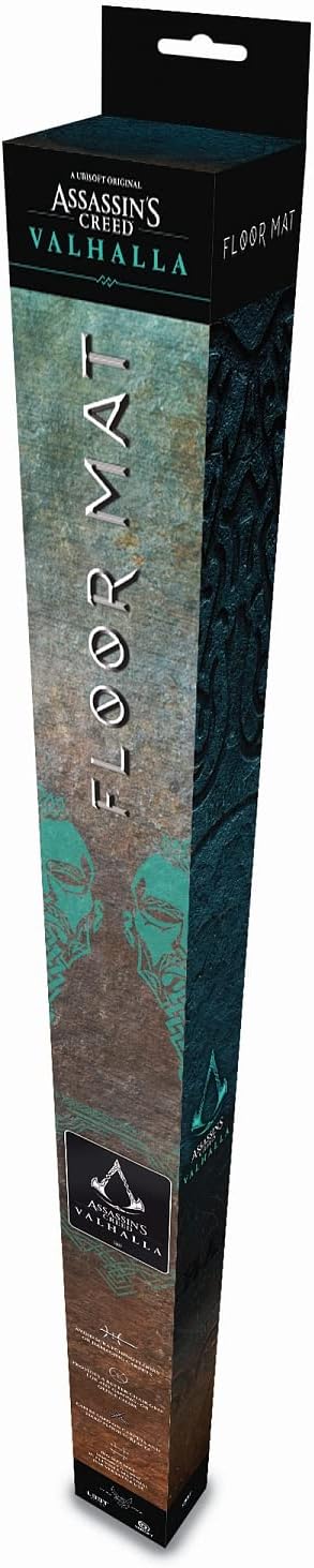 L33T Gaming Fussboden-Matte Assassin's Creed Valhalla Design 120 x 99 cm, Stuhlunterlage Bodenschutz