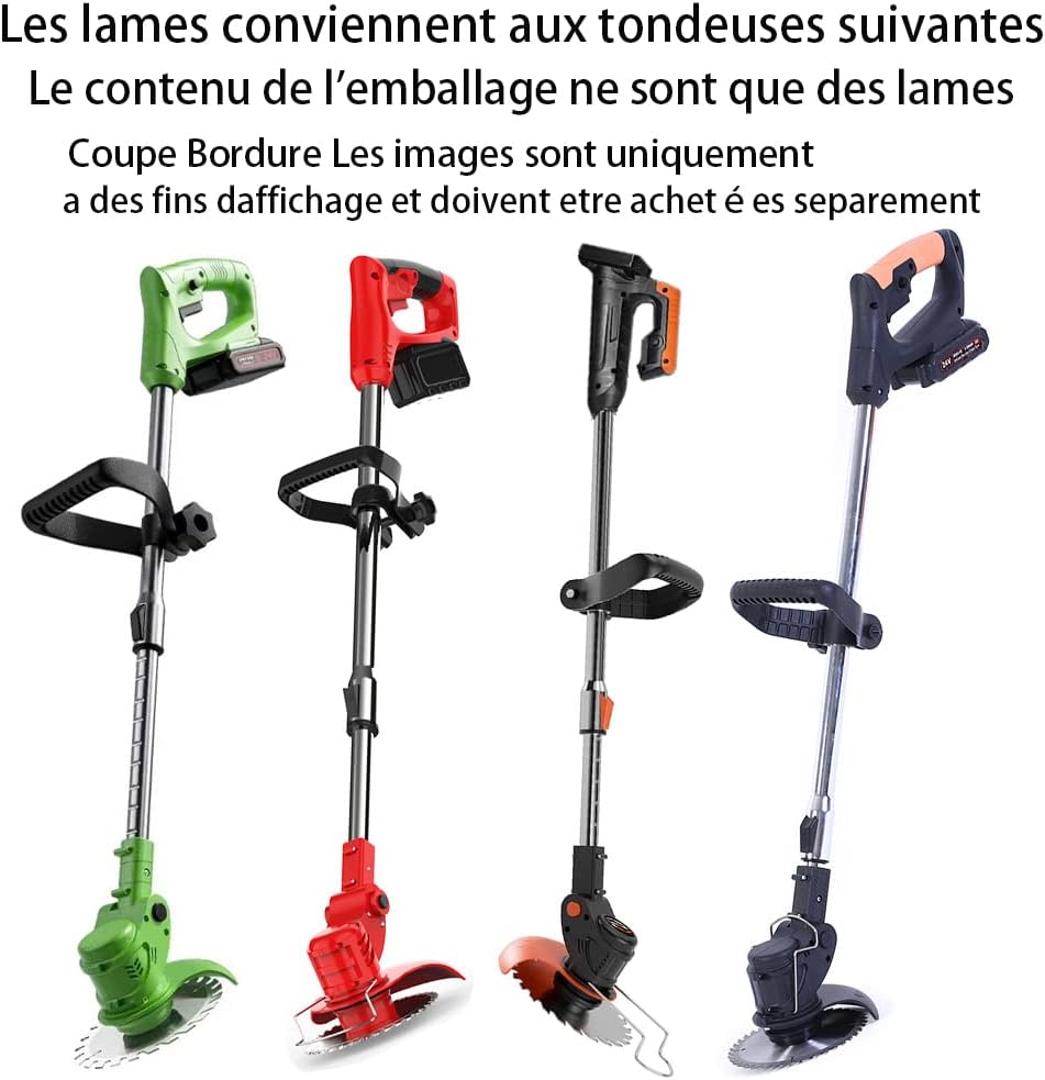 ZJS Rasentrimmer, Metallklinge, Rasentrimmer, batteriebetriebener Rasentrimmer, Ersatzklinge, Akku-T