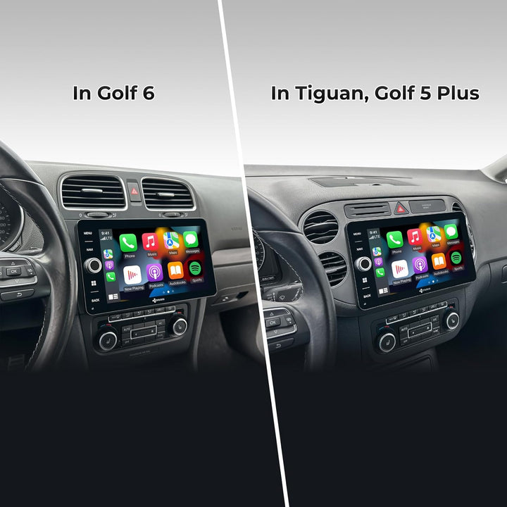 DYNAVIN Android Autoradio Navi für VW Caddy Golf 6 Golf 5 Plus Tiguan Sharan Polo, 9 Zoll Radio mit