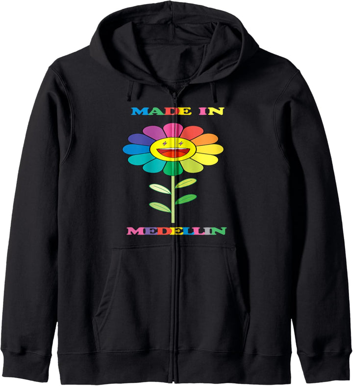 Hergestellt in Medellin Geschenk Sonnenblume Natur Kolumbien Kapuzenjacke