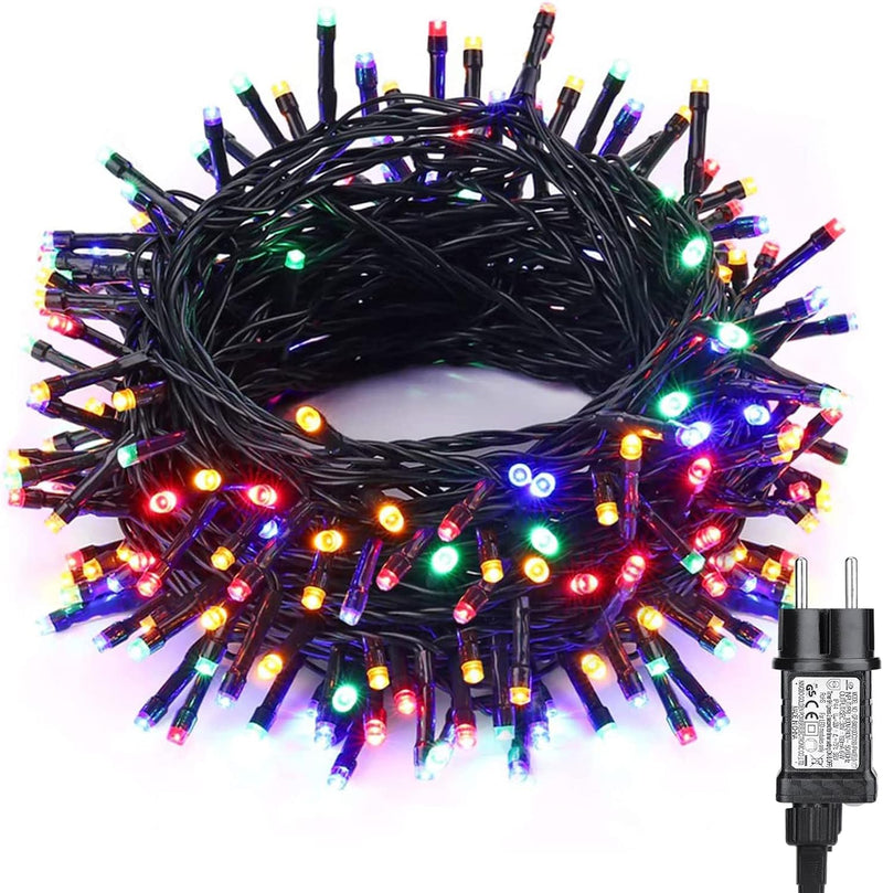 BrizLabs Weihnachten Deko Lichterkette, 15M 100 LED Outdoor Lichterkette mit Steckdose Wasserdicht W