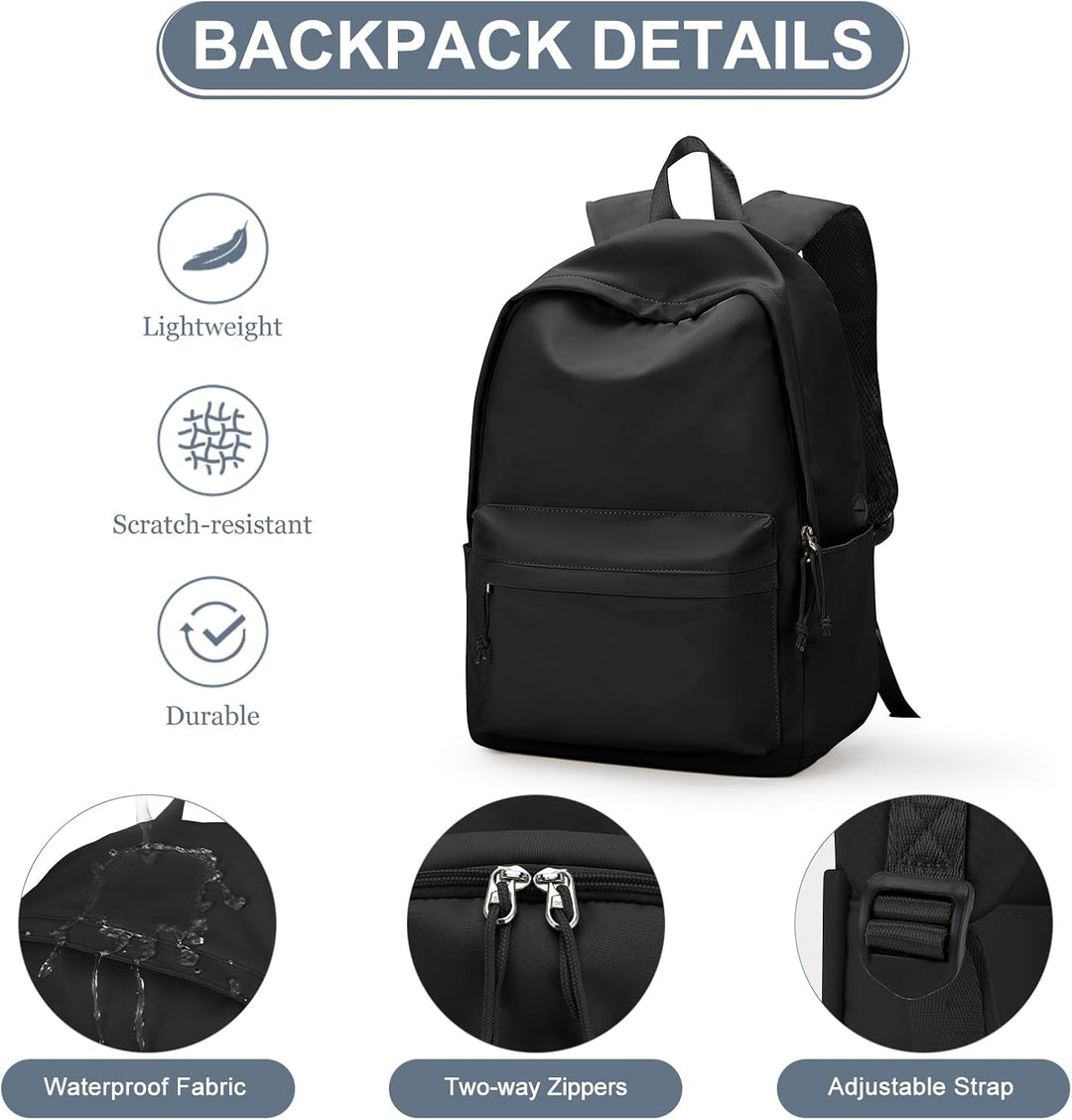 WEPLAN Schulrucksack Mädchen Jungen Causal Schultasche College Rucksack Schule Teenager Schulmädchen