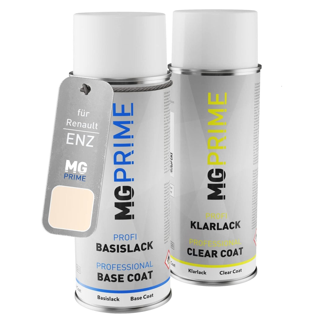MG PRIME Autolack Sprühdosen Set für Renault ENZ Orange Arizona Mica/Captur Orange Basislack Klarlac