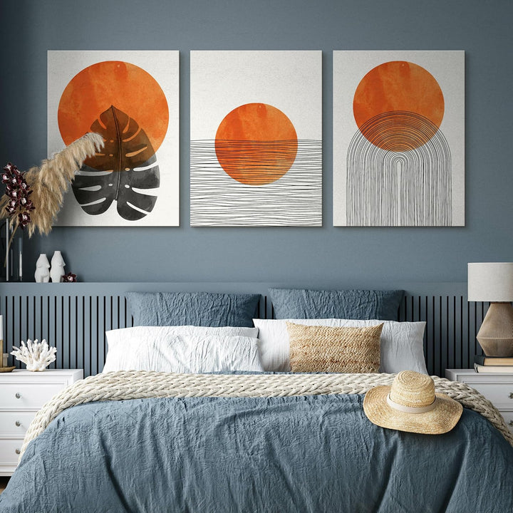 Muralo - Wandbilder Set - Leinwand Bilder Set Aufhängefertig - Bilder für Wohnzimmer Schlafzimmer -