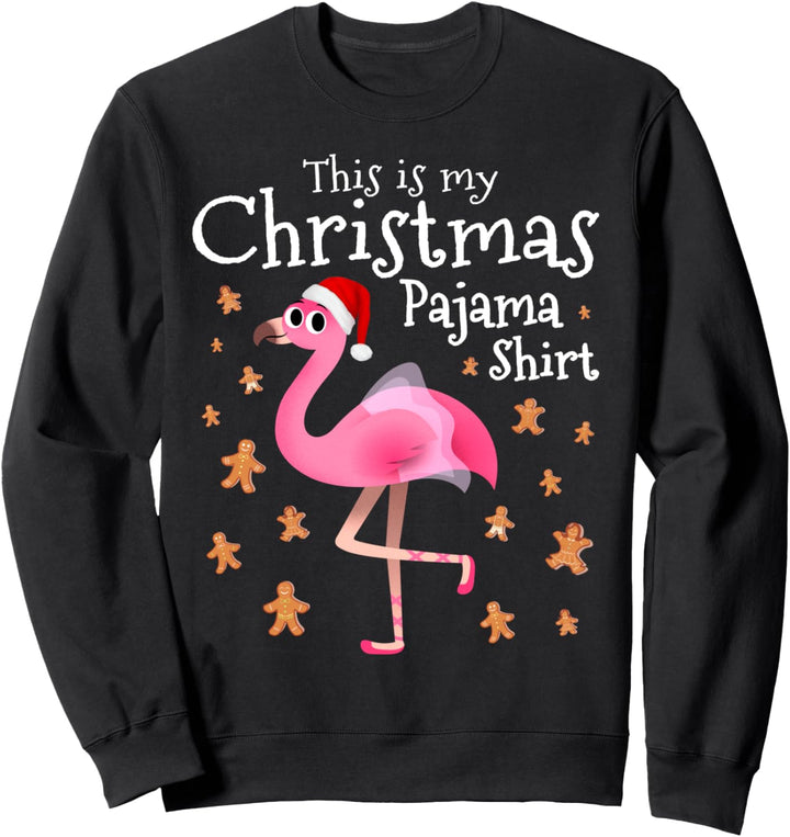 This Is My Christmas Pajama Flamingo Gingerbread Costume Sweatshirt