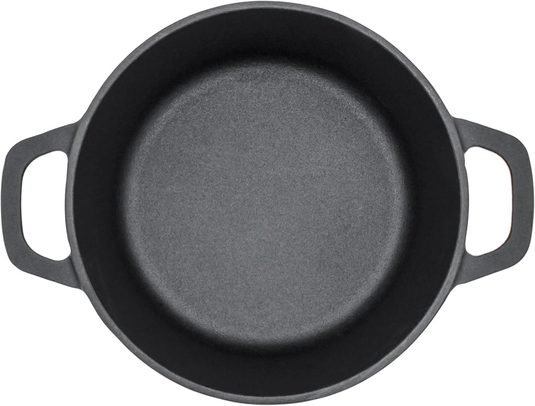 Gusseisen Topf mit Deckel 14 cm - Grilltopf Eisentopf Kochtopf Schmortopf Bräter Topf 14 cm, Topf 14