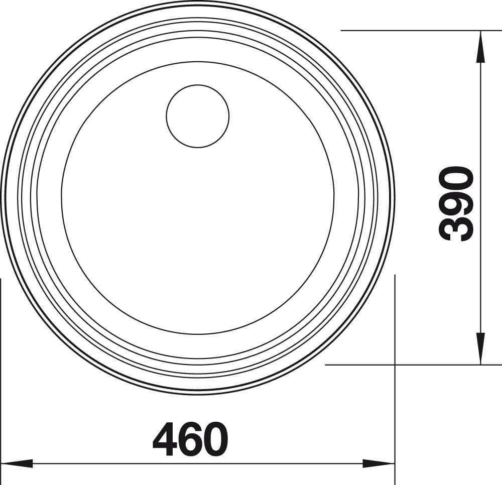 Blanco 513307 Rondosol 1½'' Küchenspüle Bürstfinish, Edelstahl