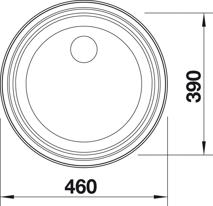 Blanco 513307 Rondosol 1½'' Küchenspüle Bürstfinish, Edelstahl