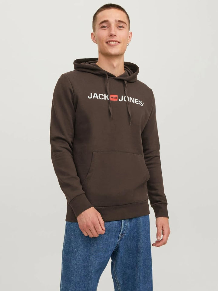 JACK & JONES Male Kapuzenpullover Logo Kapuzenpullover M Braun (Mulch/Reg Fit), M Braun (Mulch/Reg F