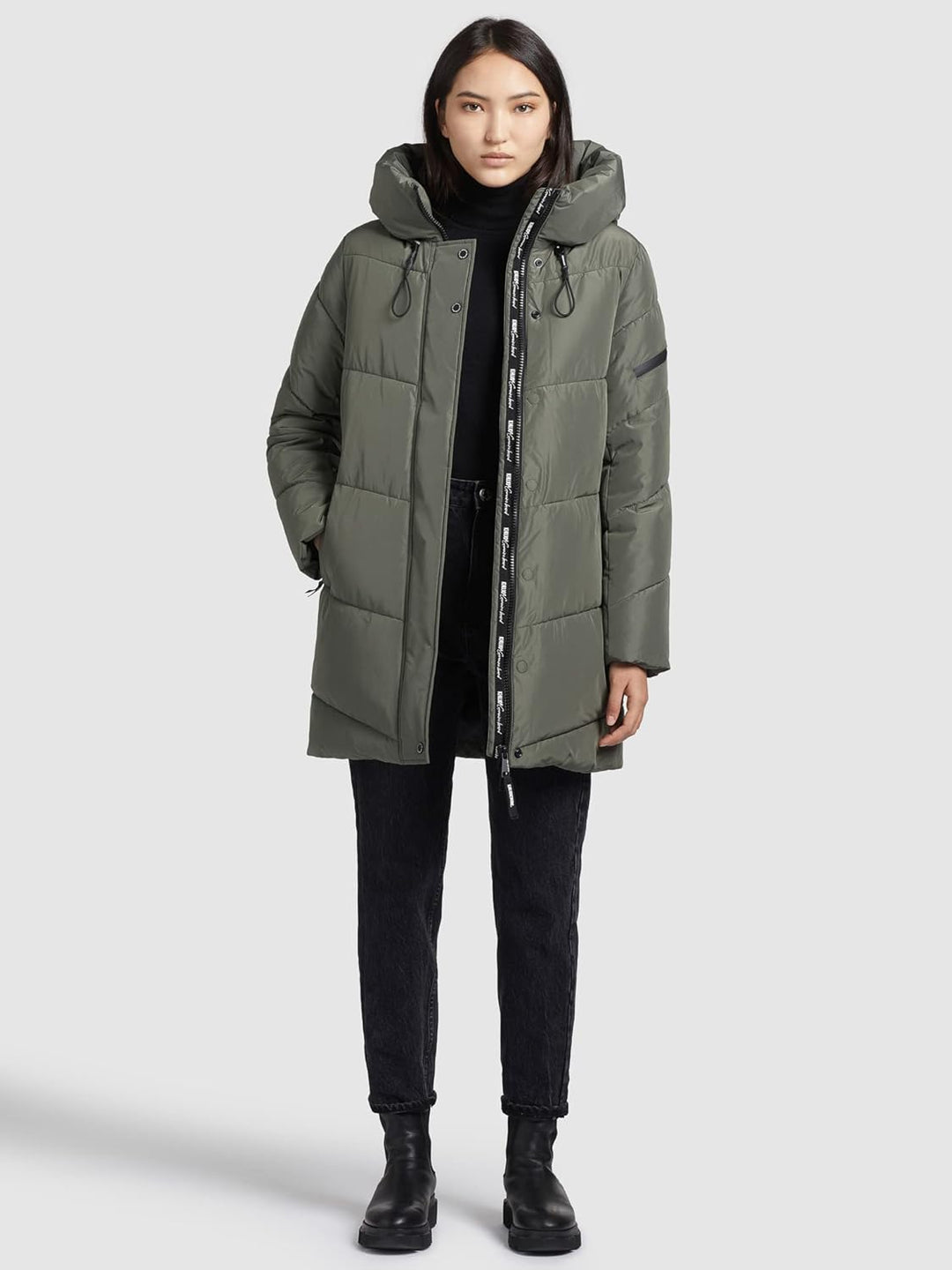 khujo Damen Jacke JORDIS3 gesteppt Winterjacke Kapuze Zwei-Wege-Reissverschluss M Mint, M Mint