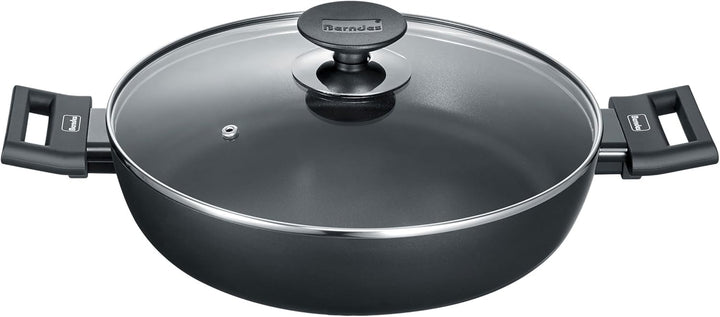 Berndes Servierpfanne 28cm - Alu Induktion - Pfanne mit hohem Rand & Soft-Touch Griffen, Induktionsp