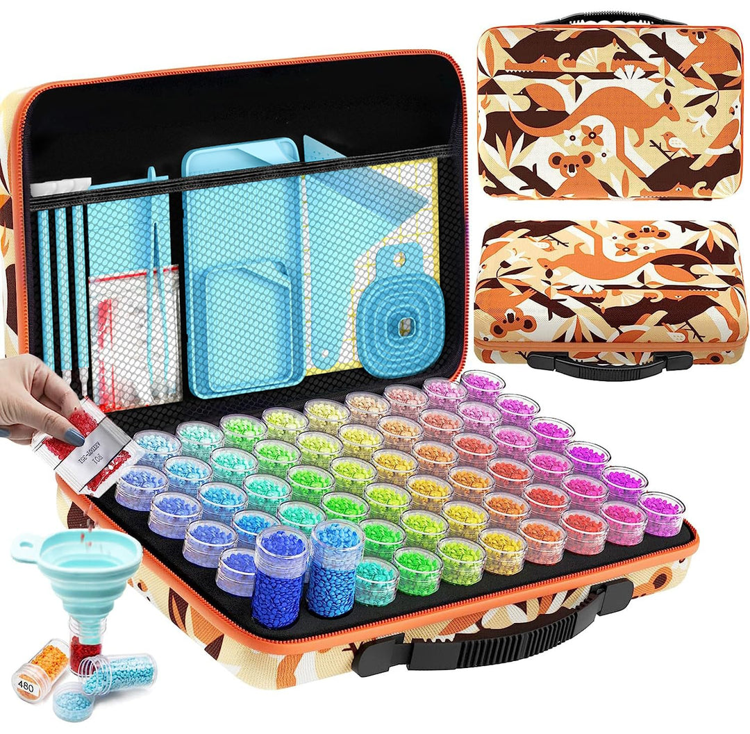 ARTDOT 5D Diamond Painting Zubehör Boxen, 60 Stück Diamond Painting Koffer für Diamond Painting Bild