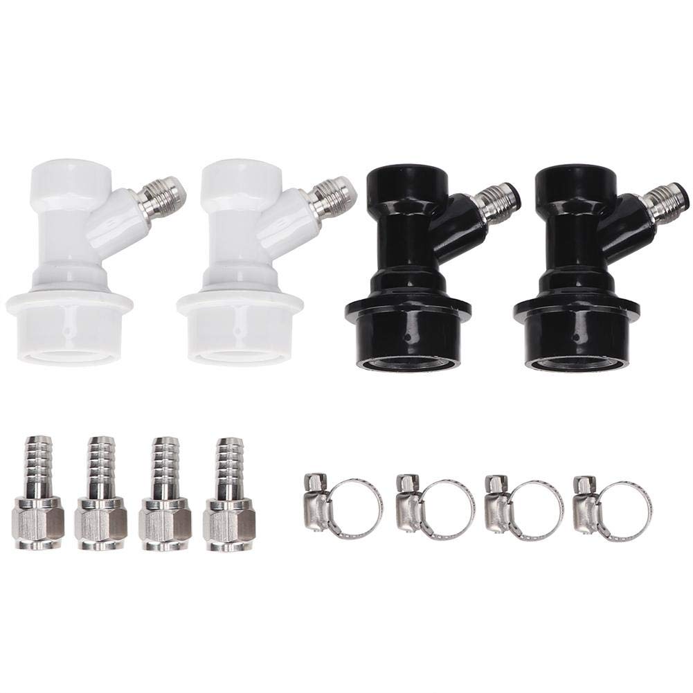 4 STÜCKE Gewinde Ball Lock Fass Armaturen Mit Schlauchschellen Kunststoffverbinder Mit Adapterklemme
