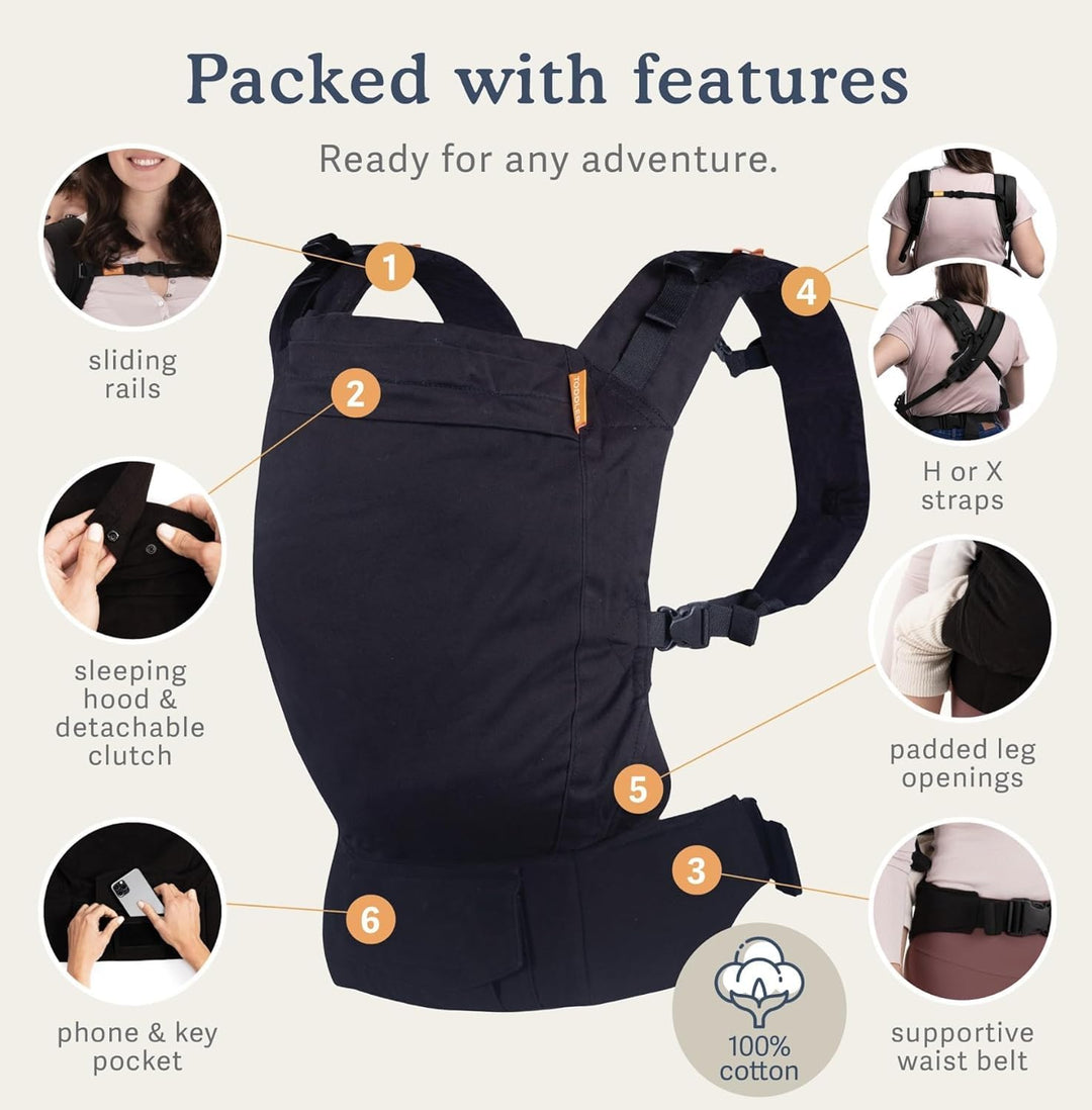 Beco Toddler Babytrage & Kindertrage (9-27 kg) - 100% Baumwoll Trage Kleinkind, Leicht & Atmungsakti