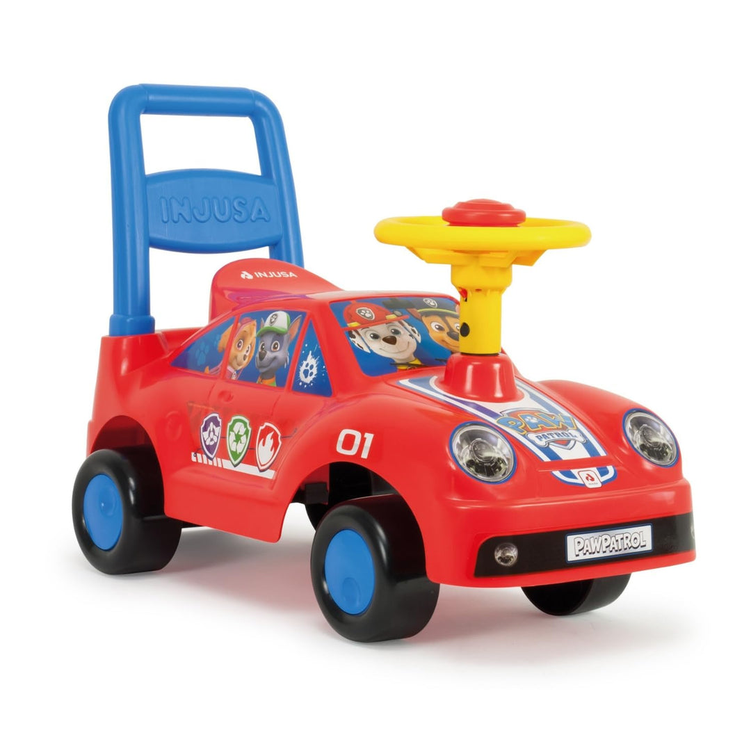 Rutscher mit Hupe für Kinder ab 1 Jahr Pushtoy Racing Car Paw Patrol Chase + Marshall Lenkrad + Hupe