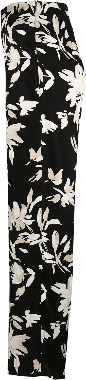 Tamaris Damen ALAMAR AOP Hose mit weitem Bein 36 Black Flower Aop, 36 Black Flower Aop