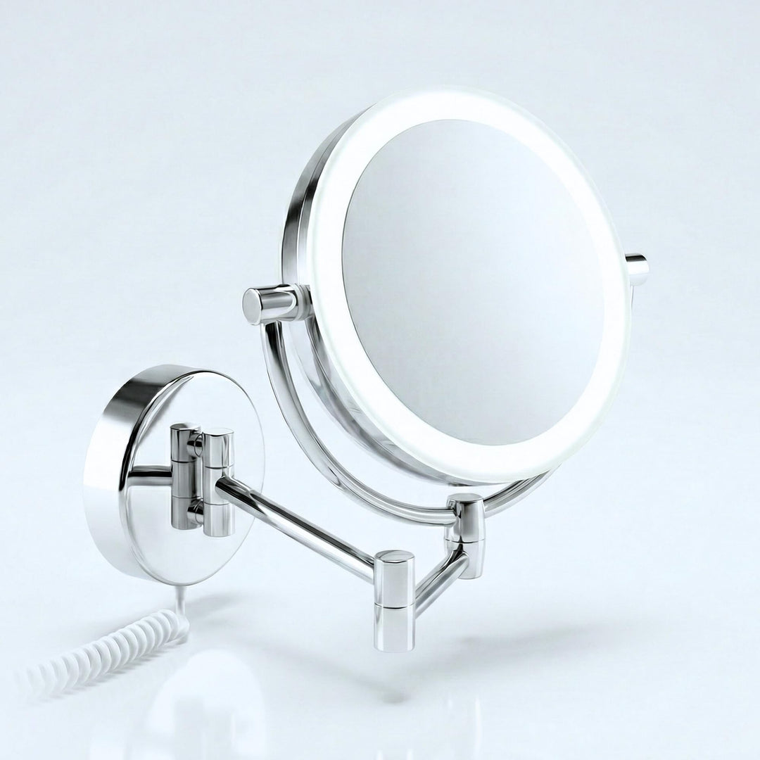 Libaro LED Kosmetikspiegel Modena Vergrösserungsspiegel 360° Schminkspiegel mit Wandmontage und Dimm