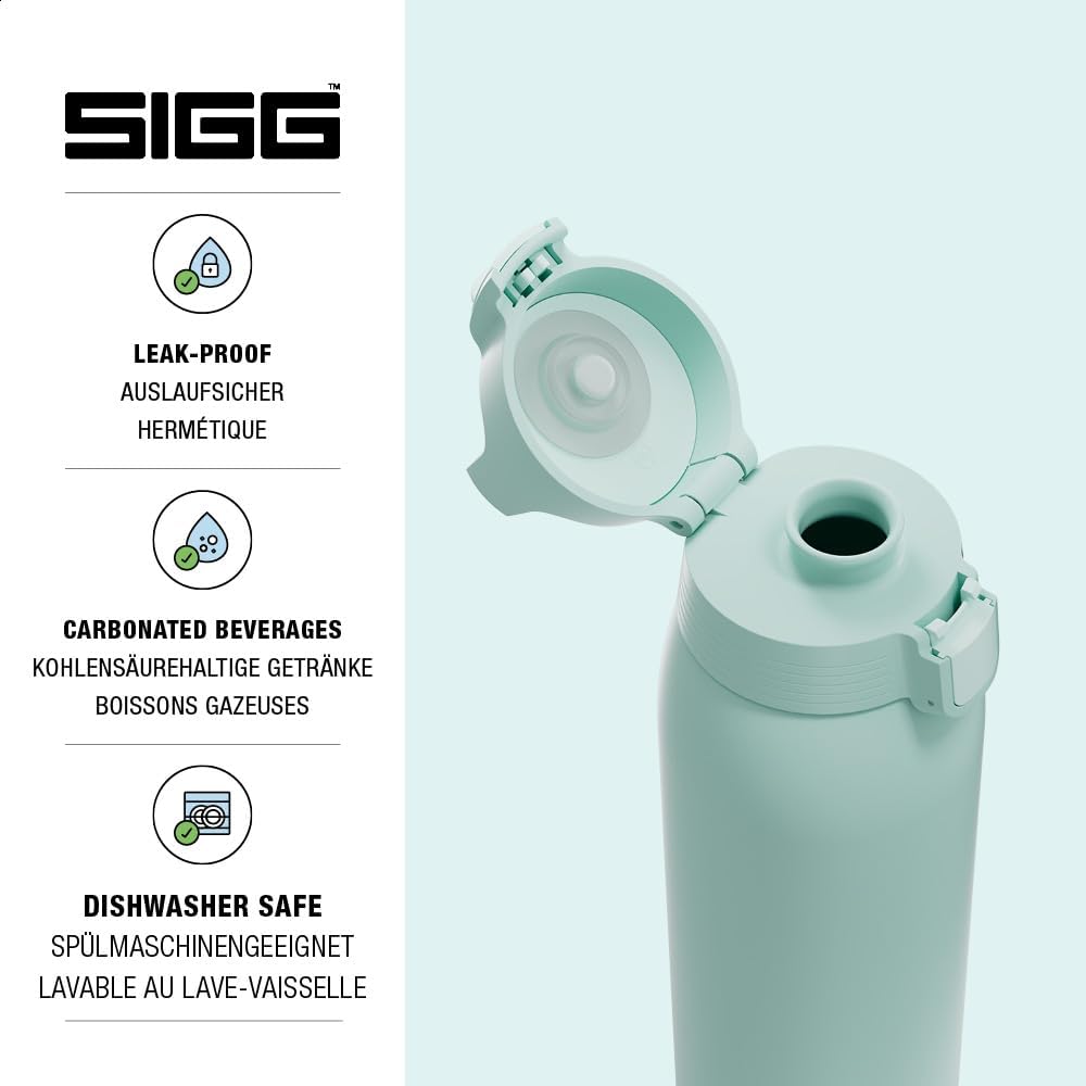 Sigg - Edelstahl Trinkflasche - Shield ONE - Für Kohlensäurehaltige Getränke Geeignet - Auslaufsiche