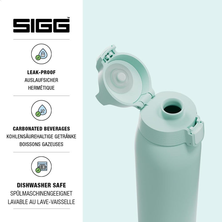 Sigg - Edelstahl Trinkflasche - Shield ONE - Für Kohlensäurehaltige Getränke Geeignet - Auslaufsiche