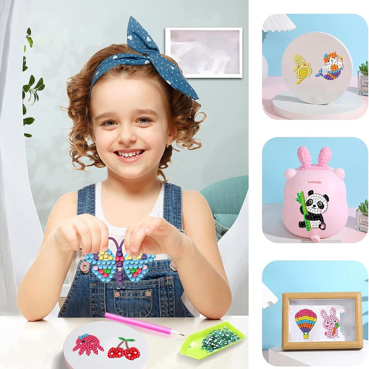 CAYUDEN Diamant Aufkleber, 60pcs 5D Diamant Painting Stickers Bilder Kinder DIY Diamond Painting Sti