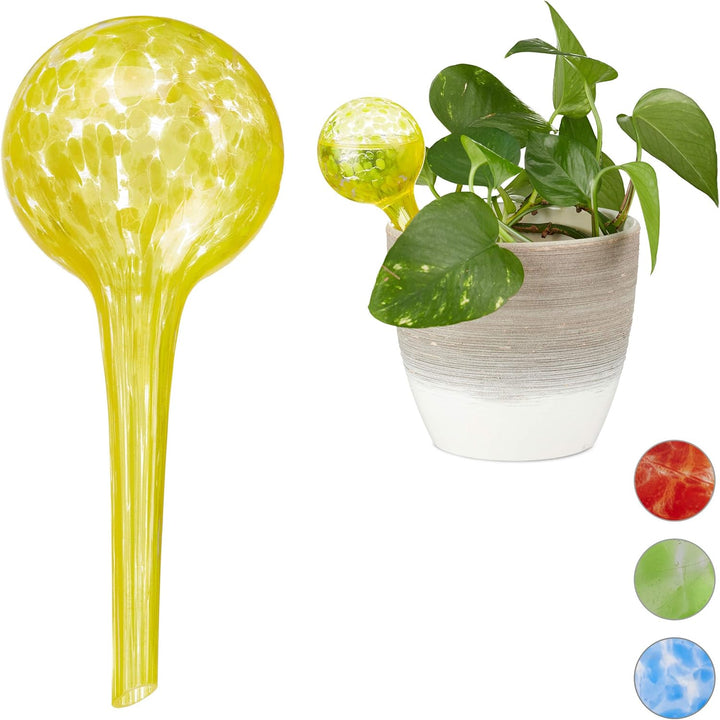 Relaxdays 10 x Bewässerungskugel im Set, dosierte Bewässerung Pflanzen u. Blumen, Giesshilfe Büro, U