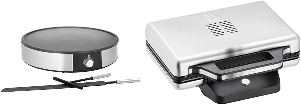WMF Lono Crepes Maker Creperie mit Wender und Teigverteiler, 1600 W, Ø 33 cm & Lono Sandwich Maker,