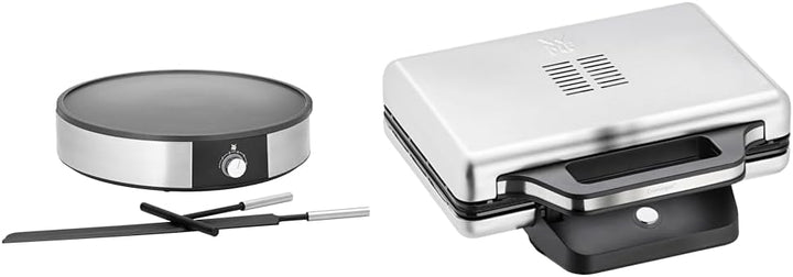 WMF Lono Crepes Maker Creperie mit Wender und Teigverteiler, 1600 W, Ø 33 cm & Lono Sandwich Maker,