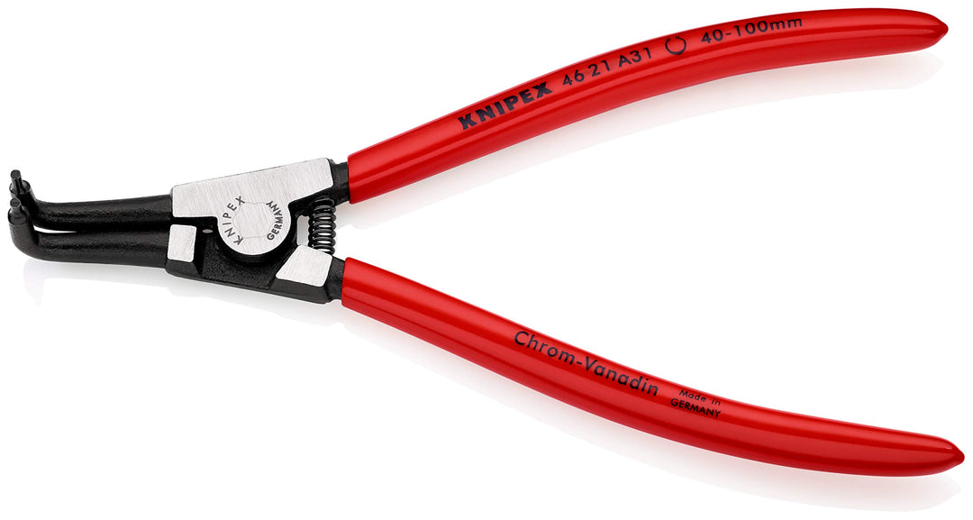 Knipex Sicherungsringzange für Aussenringe auf Wellen schwarz atramentiert, mit Kunststoff überzogen