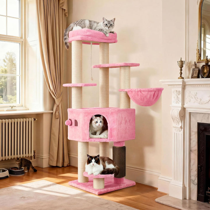 YITAHOME Kratzbaum, Katzenkratzbaum, für Grosse Katze, Katzenbaum, Katzenbürsten, 11 cm Dicke Stämme