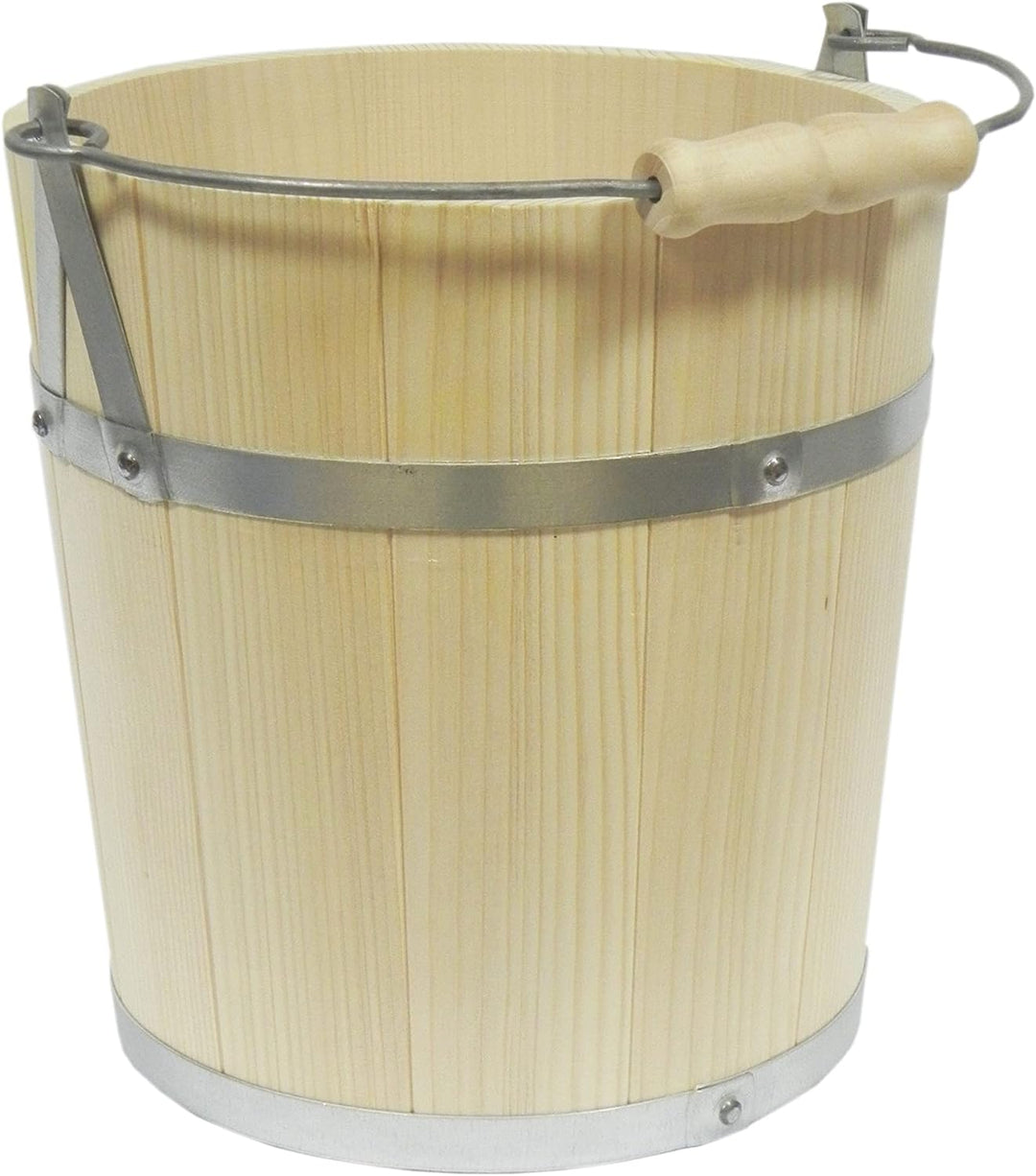 Holzeimer mit Metallgriff 12 Liter