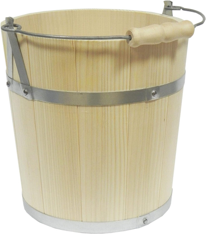 Holzeimer mit Metallgriff 12 Liter