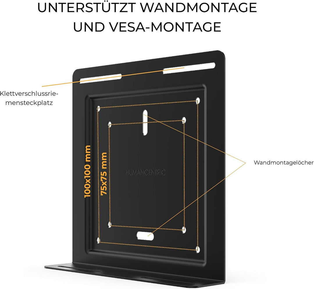 HumanCentric Universelle Wand und VESA Halterung, Verstellbare Gurthalterung für Computer, USV Gerät
