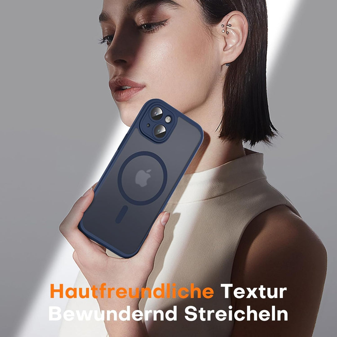 TOCOL 3 in 1 für iPhone 13 Hülle für MagSafe, Vollständiger Kameraschutz Stossfest Kratzfest Magneti