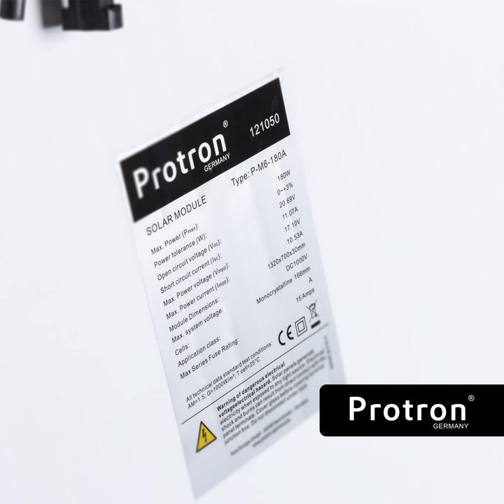 Protron Mono 180W Solarmodul Photovoltaik Monokristallin Solarpanel Solarzelle 180Watt Mono Solar 12