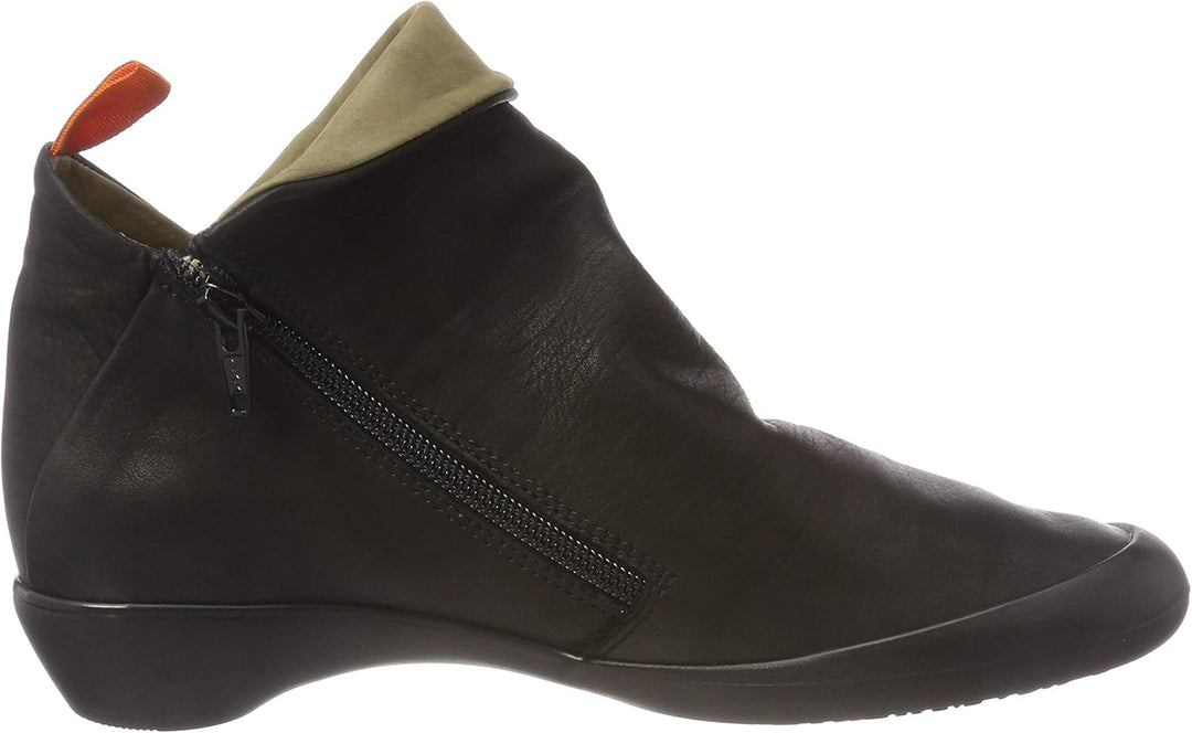 Softinos Mädchen Farah Smooth Combi Stiefeletten, Schwarz (Black/Smoke 552), 35 EU