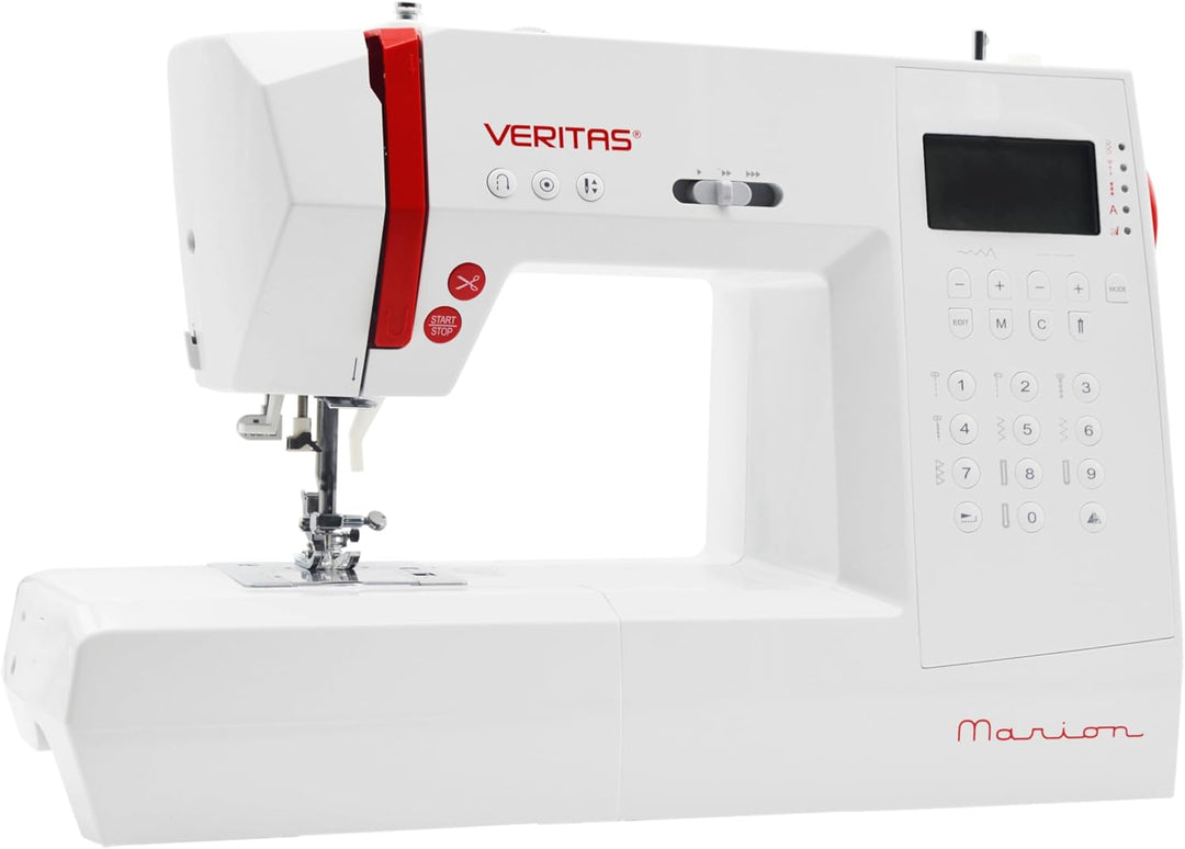 VERITAS Nähmaschine Marion I Computer-Nähmaschine I 310 Programme inkl. Speicherfunktion I Stiche sp