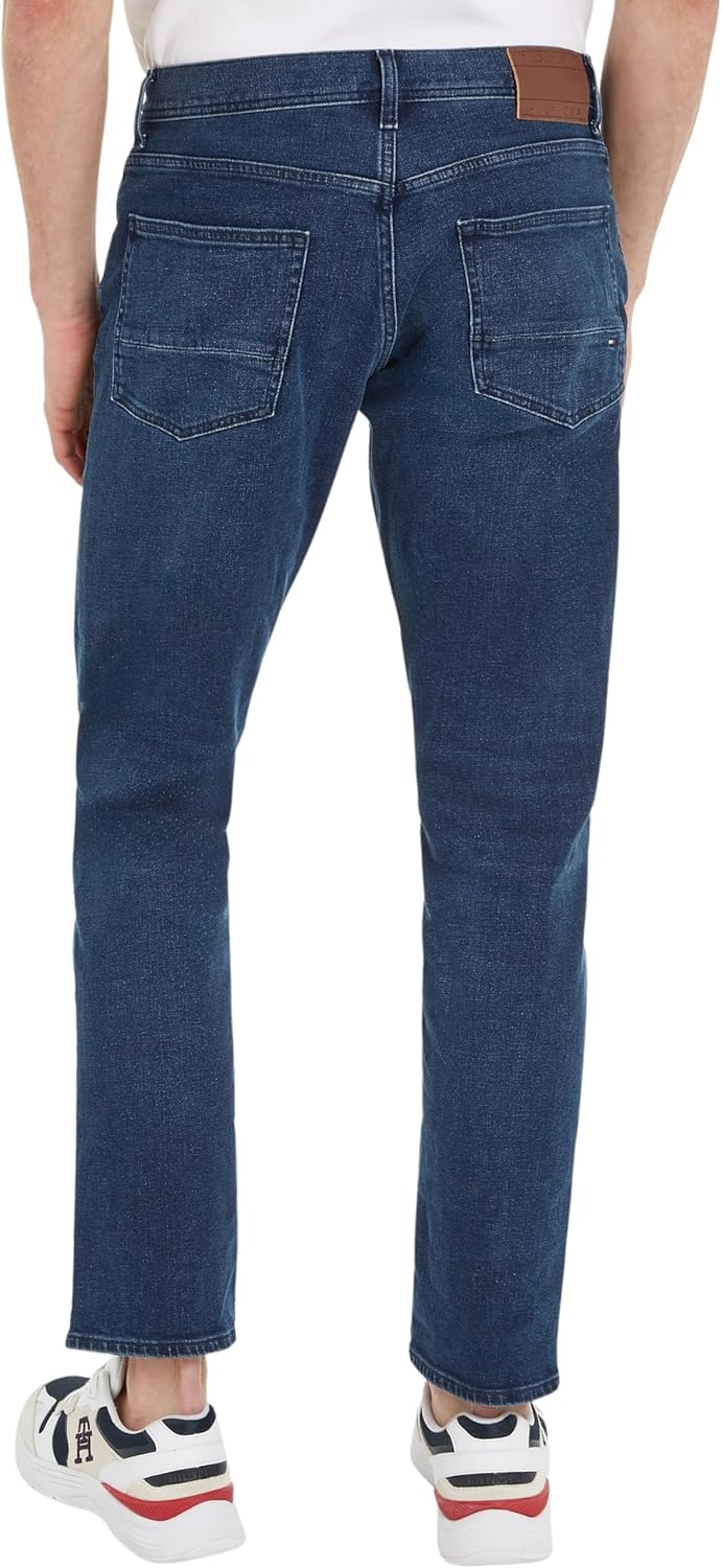 Tommy Hilfiger Herren Jeans Hose Regular Straight Fit 28W / 30L Denim (Bridger Indigo), 28W / 30L De