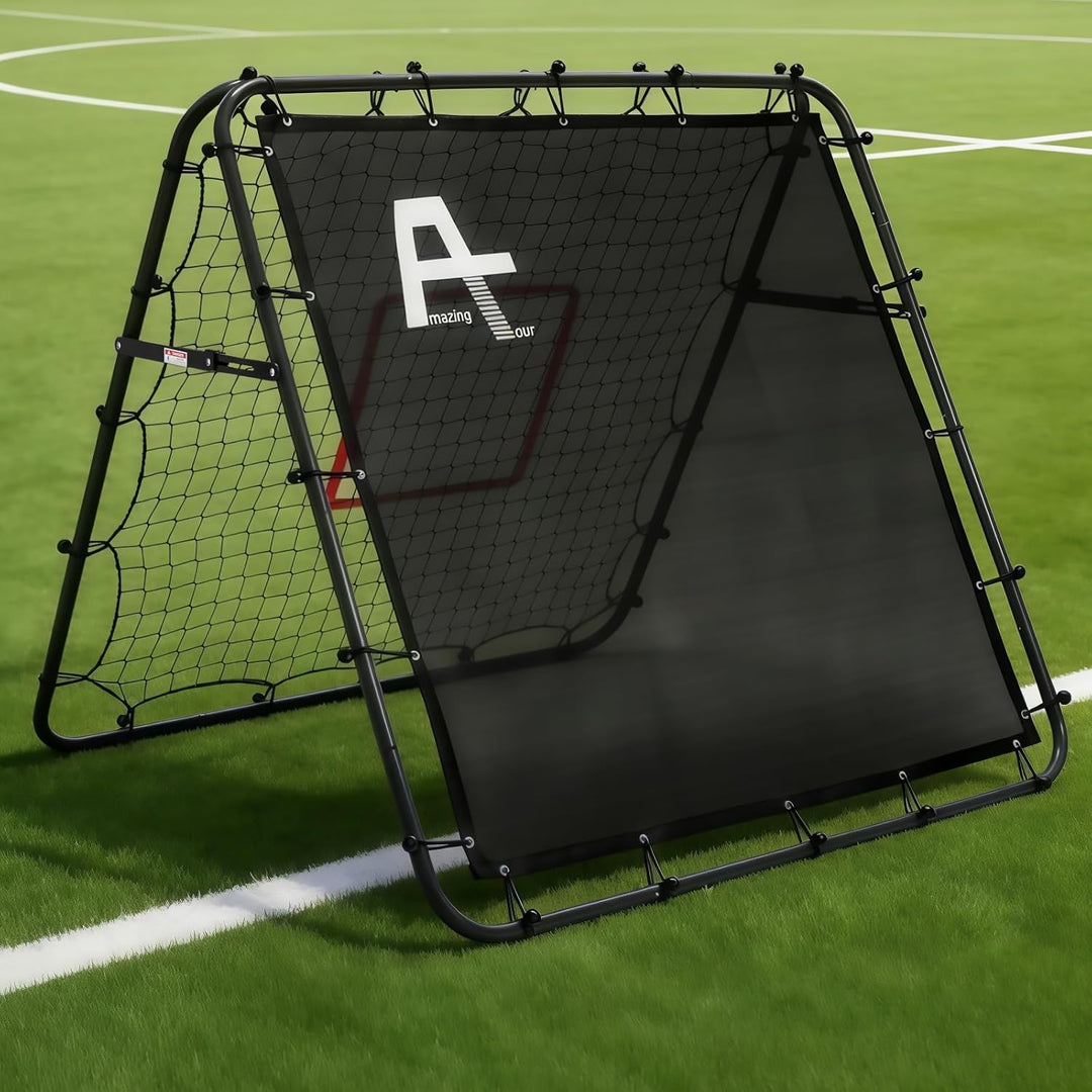 Doppelseitige Rebounder Net Fussball Training Ausrüstung, 100/120/180cm, Fussball Tor Kickback Ziel