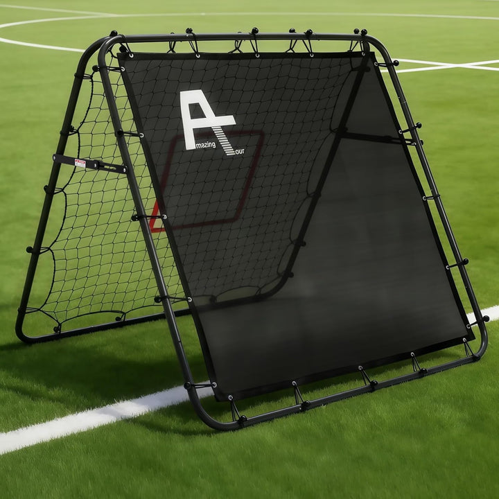 Doppelseitige Rebounder Net Fussball Training Ausrüstung, 100/120/180cm, Fussball Tor Kickback Ziel