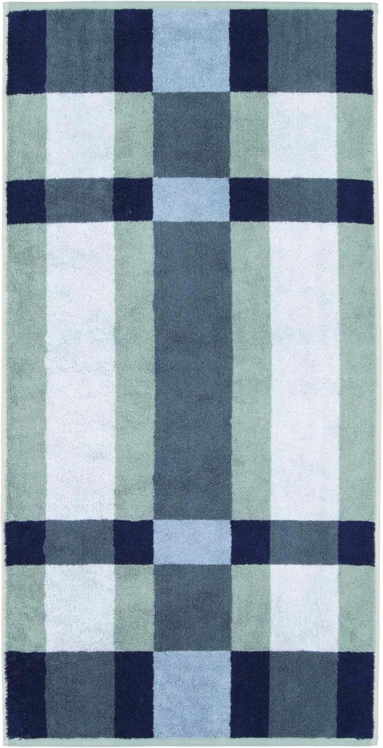 Cawö Handtücher Delight Karo 6219 Fjord - 44 Handtuch 50x100 cm, Handtuch 50x100 cm