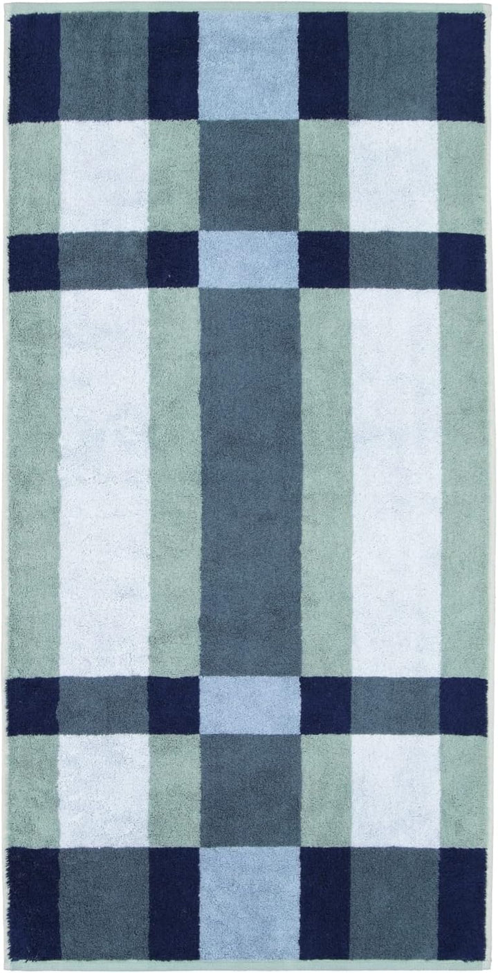 Cawö Handtücher Delight Karo 6219 Fjord - 44 Handtuch 50x100 cm, Handtuch 50x100 cm