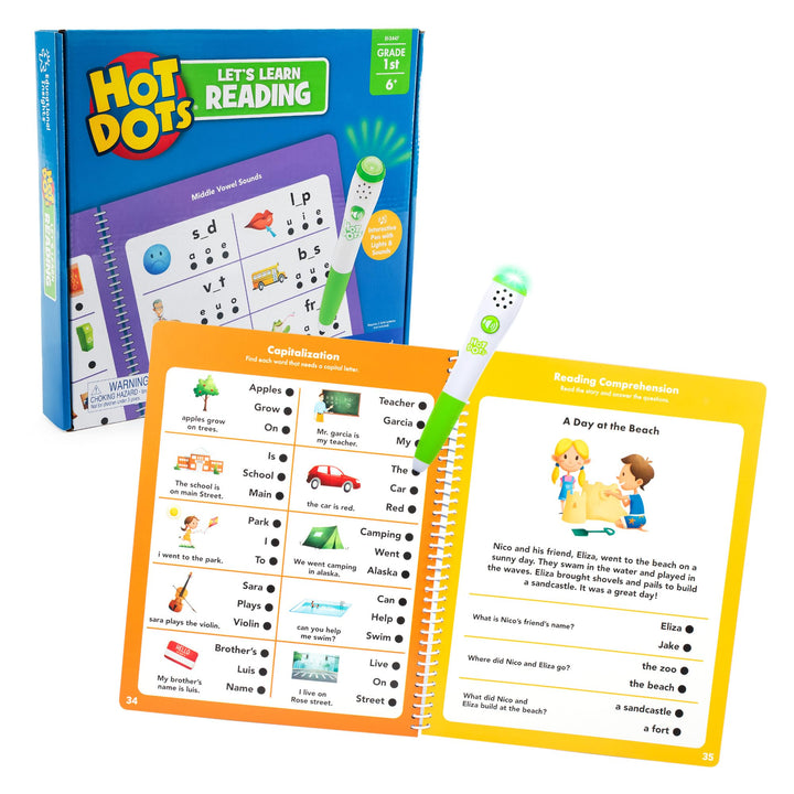 Learning Resources EI-2447 Hot Dots Wir wollen lesen Lernen, Grundschule, Aktivitätsbuch u. interakt