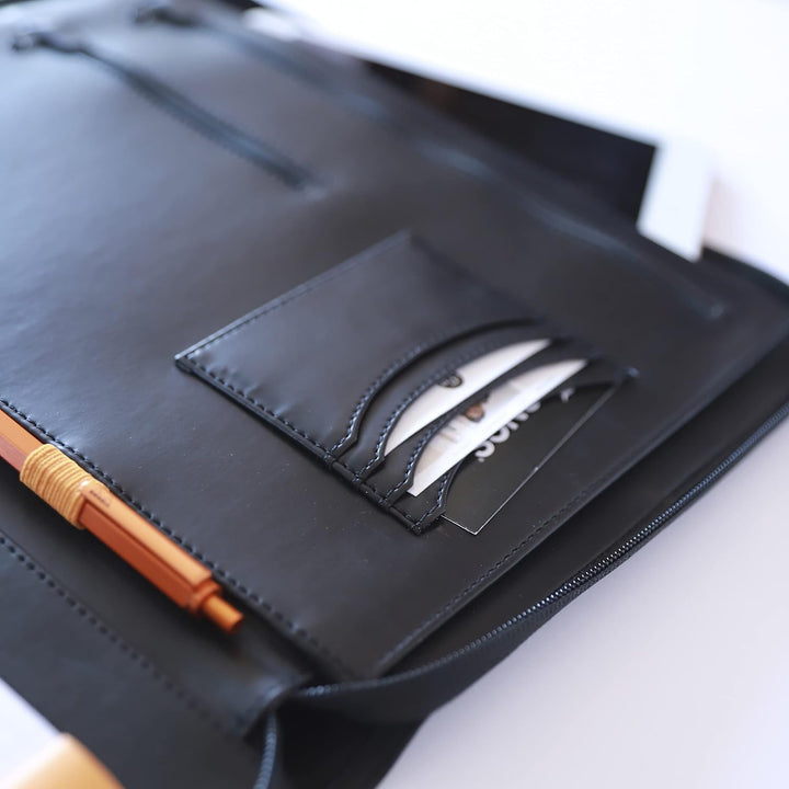 Rhodia 168100C - Konferenzmappe Rhodiarama, 19,5x25,5 cm, mit Etui, dehnbare Haupttasche, 2 flache R