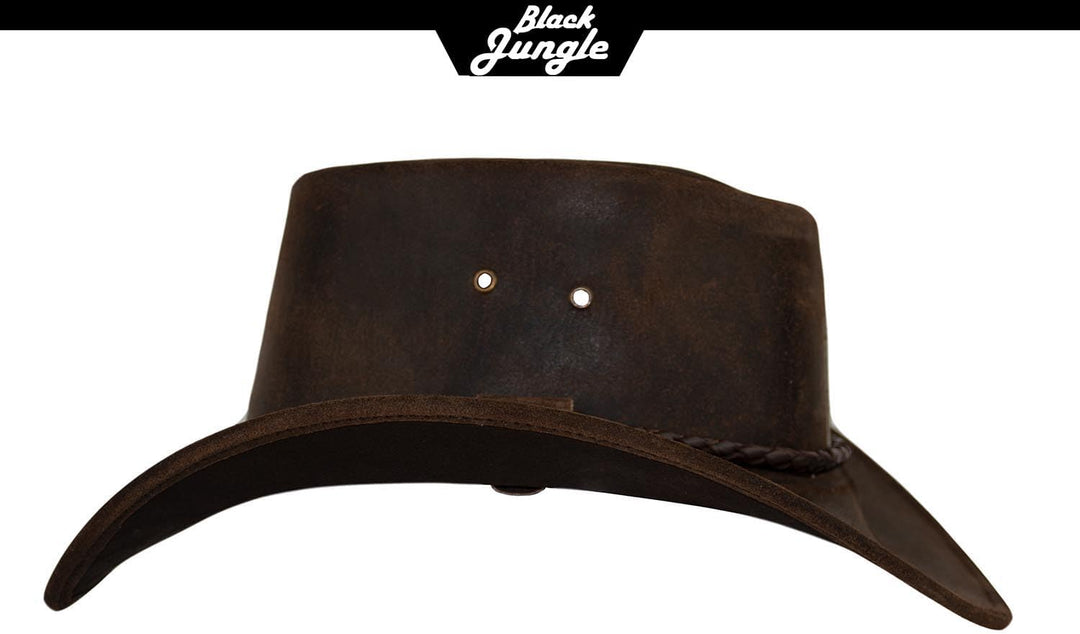 Black Jungle Kimbolton Lederhut, Westernhut, Australienhut, Cowboyhut S Braun, S Braun