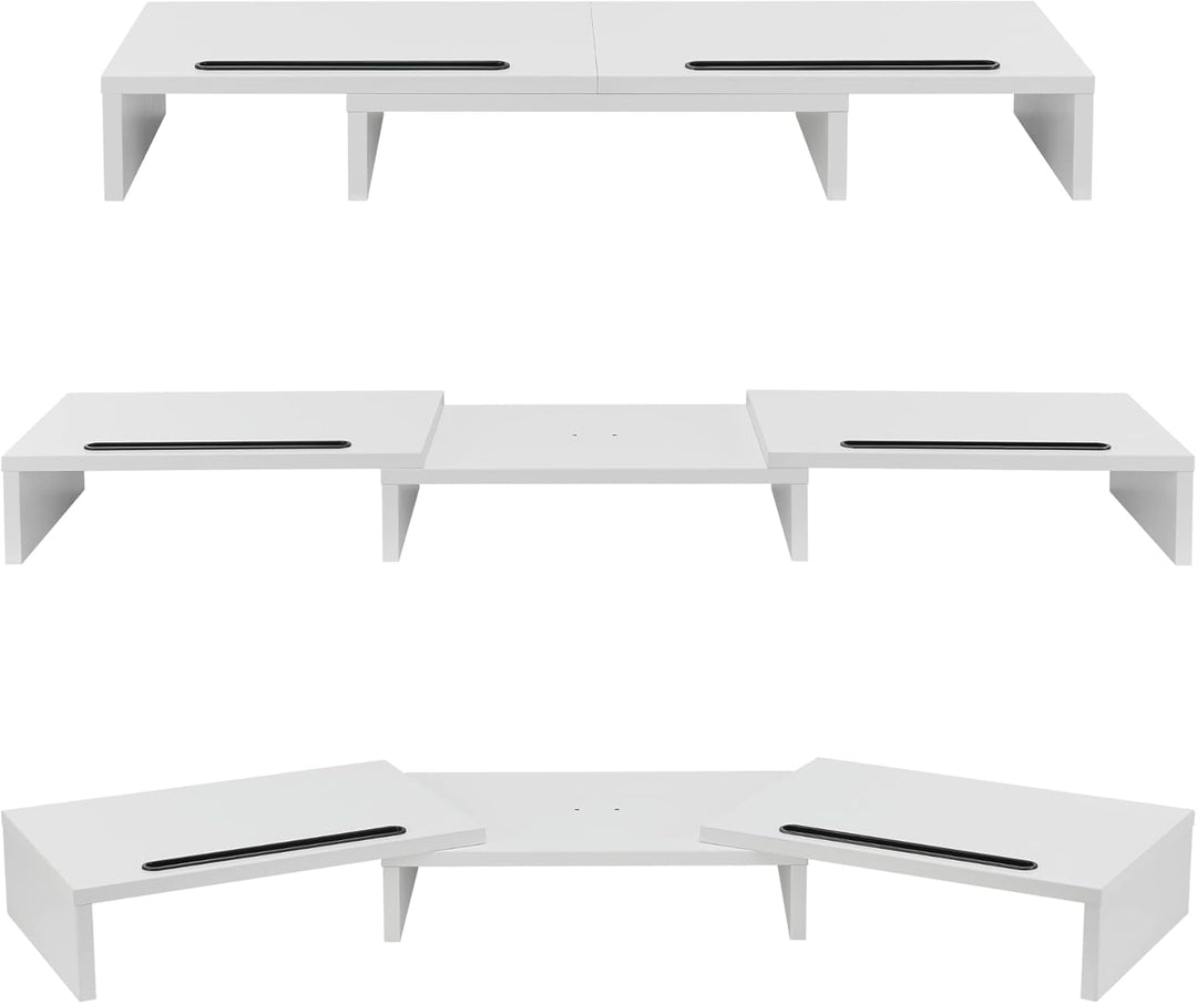 [en.casa] Monitorständer Vilppula Monitorerhöhung 79x27x10,5cm Bildschirmerhöhung mit Smartphone-Hal