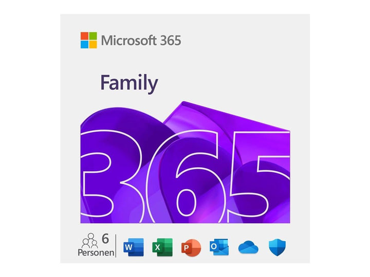 Microsoft 365 Family Medialess Neueste Version - 1 Jahr Abonnement 6 Benutzer Up T
