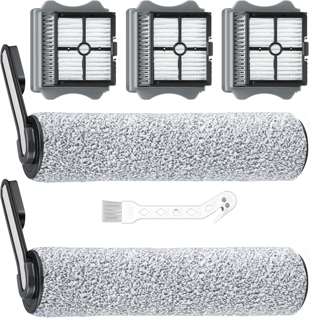 Ersatzbürstenwalze und Filter Geeignet für Tineco Floor One S5 Combo Nass- und Trockensauger 2 Bürst