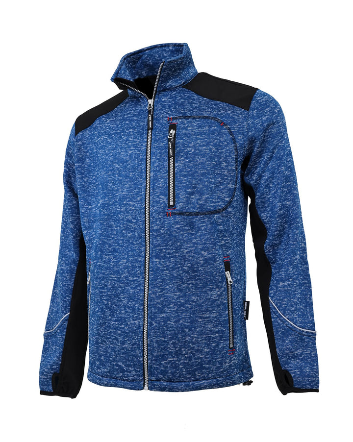 WORK IDEA Strick Fleecejacke Herren, Jacke Fleece Strickjacke, atmungsaktive Outdoor Fleecejacken fü