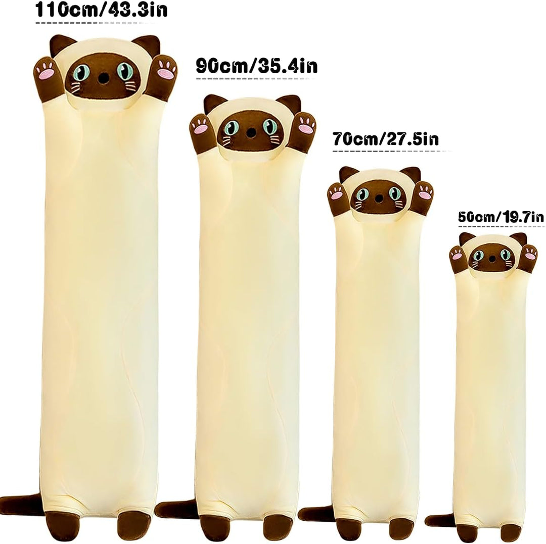 LEcylankEr Katze Kuscheltier 90cm Weiche Katze Plüsch Plüschtier Kissen Katze Stofftier Kuscheltiere