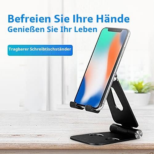 cocopar Monitorständer, verstellbarer Schreibtisch, Handyhalter, vollständig faltbar, Aluminium, kom